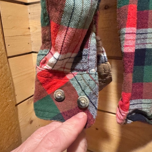 Legendary Whitetails The Original Buck Camp Flannel Shirt Men's Med Cord Accents - Picture 6 of 8